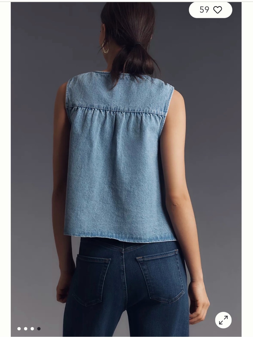 Anthropologie NWOT Mare Mare denim top - Picture 4 of 8